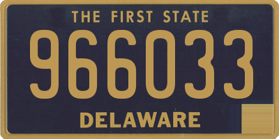 DE license plate 966033