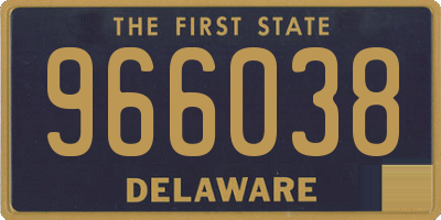 DE license plate 966038