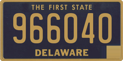 DE license plate 966040