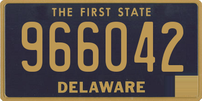 DE license plate 966042