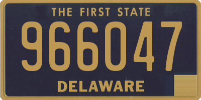 DE license plate 966047