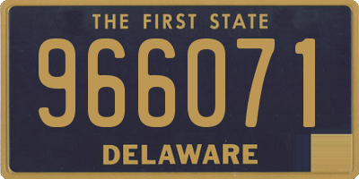 DE license plate 966071