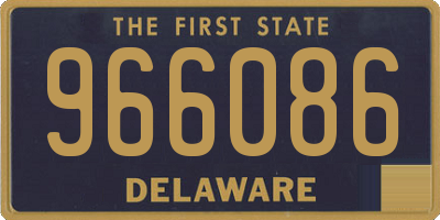 DE license plate 966086