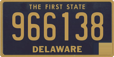 DE license plate 966138