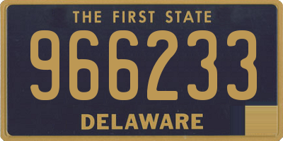 DE license plate 966233
