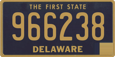 DE license plate 966238