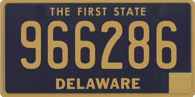 DE license plate 966286