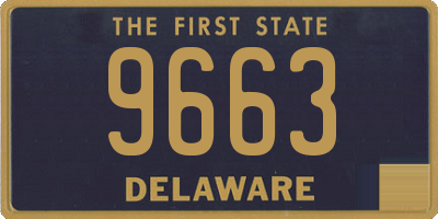 DE license plate 9663