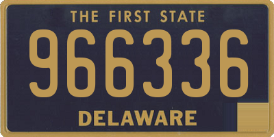DE license plate 966336