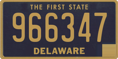 DE license plate 966347