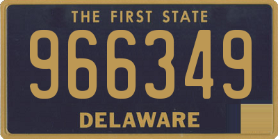 DE license plate 966349