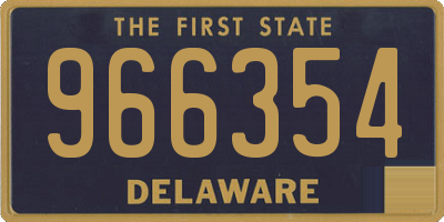 DE license plate 966354