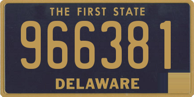 DE license plate 966381