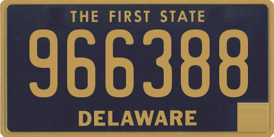 DE license plate 966388