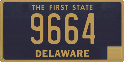 DE license plate 9664