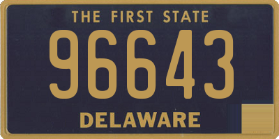 DE license plate 96643