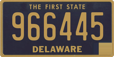 DE license plate 966445