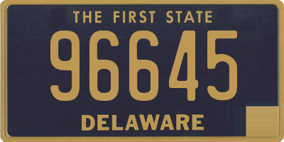 DE license plate 96645