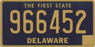 DE license plate 966452