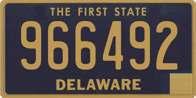 DE license plate 966492