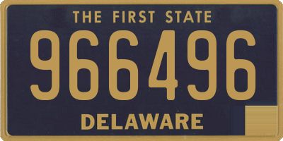 DE license plate 966496