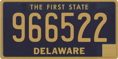 DE license plate 966522