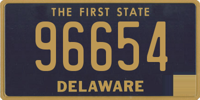 DE license plate 96654