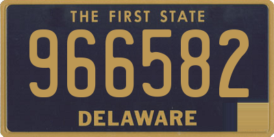 DE license plate 966582