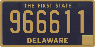 DE license plate 966611