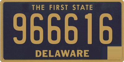 DE license plate 966616