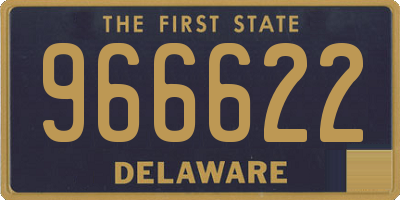 DE license plate 966622