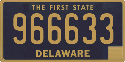 DE license plate 966633