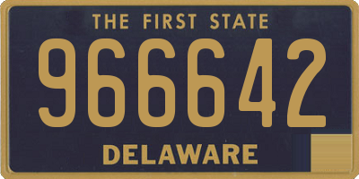 DE license plate 966642