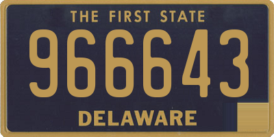 DE license plate 966643