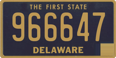 DE license plate 966647