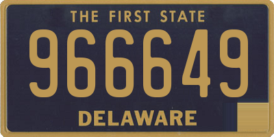 DE license plate 966649