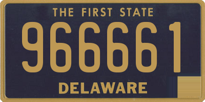 DE license plate 966661