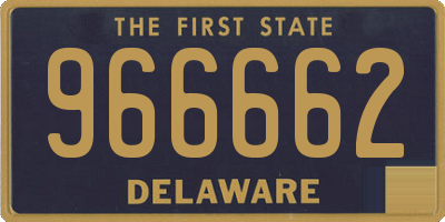 DE license plate 966662