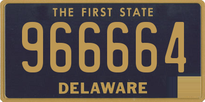 DE license plate 966664