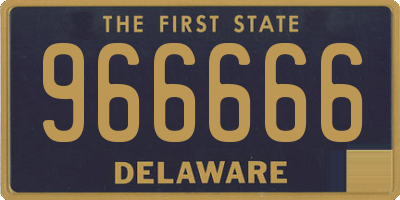 DE license plate 966666