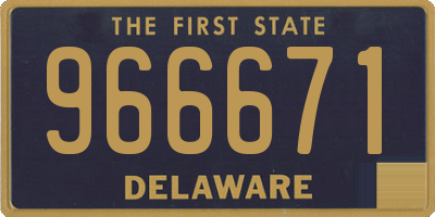 DE license plate 966671