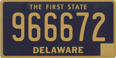 DE license plate 966672