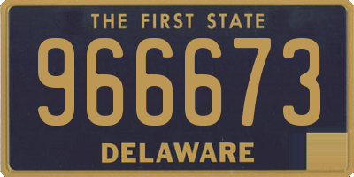 DE license plate 966673