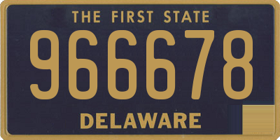 DE license plate 966678