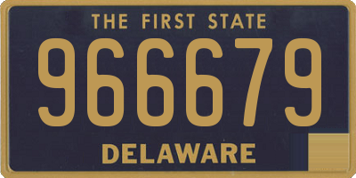 DE license plate 966679