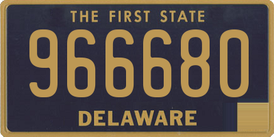DE license plate 966680