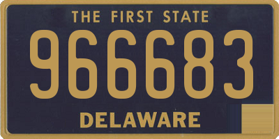 DE license plate 966683