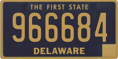 DE license plate 966684