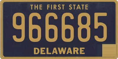 DE license plate 966685