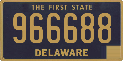 DE license plate 966688